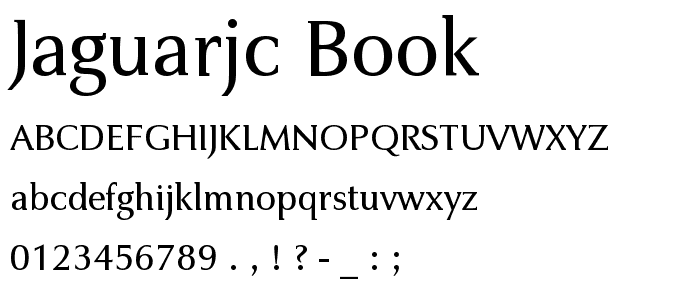 JaguarJC Book font